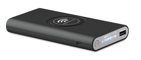 Wireless Powerbank Typ C - Schwarz bedrucken, Art.-Nr. MO9238-03 Wireless Powerbank Typ C - Schwarz bedrucken, Art.-Nr. MO9238-03