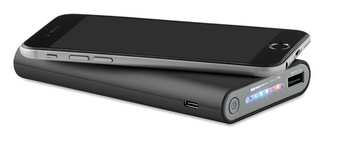Wireless Powerbank Typ C - Schwarz bedrucken, Art.-Nr. MO9238-03 Wireless Powerbank Typ C - Schwarz bedrucken, Art.-Nr. MO9238-03