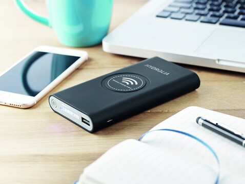 Wireless Powerbank Typ C - Schwarz bedrucken, Art.-Nr. MO9238-03 Wireless Powerbank Typ C - Schwarz bedrucken, Art.-Nr. MO9238-03