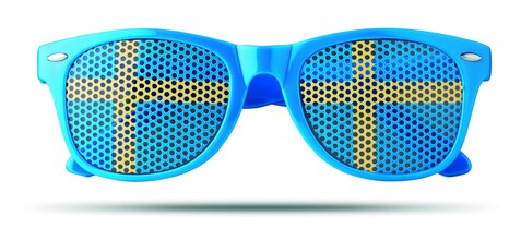 Fan Sonnenbrille - Blau bedrucken, Art.-Nr. MO9275-04 Fan Sonnenbrille - Blau bedrucken, Art.-Nr. MO9275-04