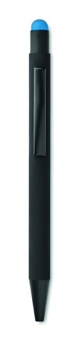 Druckkugelschreiber mit Stylus - Türkis bedrucken, Art.-Nr. MO9393-12