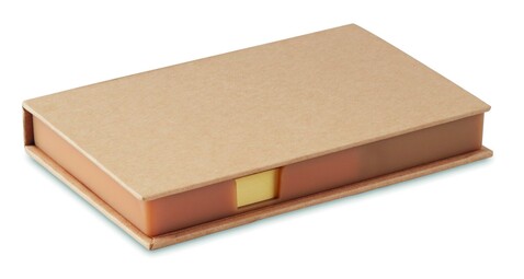 Notizzettelhalter mit Kalender - Beige bedrucken, Art.-Nr. MO9394-13