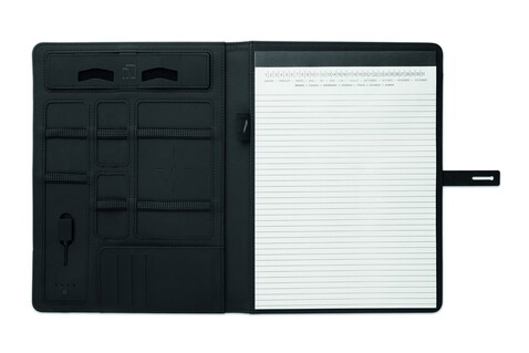 DIN A4 Portfolio &amp; induktive La - Schwarz bedrucken, Art.-Nr. MO9401-03