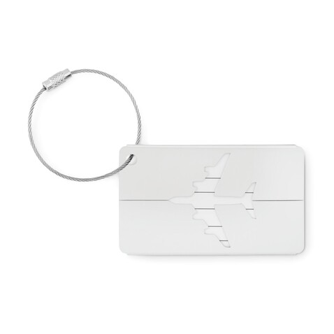 Kofferanhänger aus Aluminium - Mattsilber bedrucken, Art.-Nr. MO9508-16 Kofferanhänger aus Aluminium - Mattsilber bedrucken, Art.-Nr. MO9508-16
