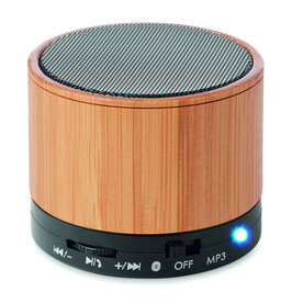 Runder wireless Lautsprecher - Schwarz bedrucken, Art.-Nr. MO9608-03