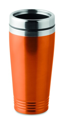 Doppelwandiger Trinkbecher - Orange bedrucken, Art.-Nr. MO9618-10