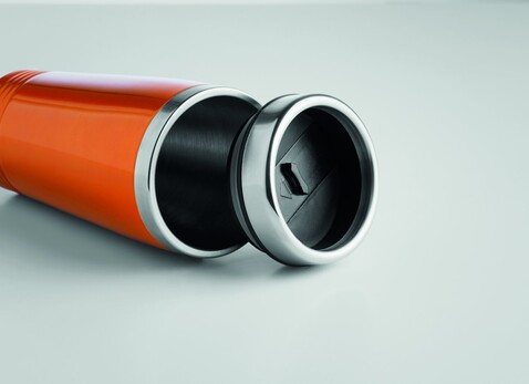 Doppelwandiger Trinkbecher - Orange bedrucken, Art.-Nr. MO9618-10