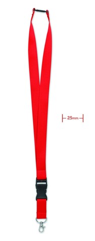 Lanyard mit Metallkarabiner - Rot bedrucken, Art.-Nr. MO9661-05