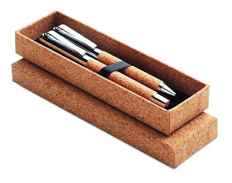 Schreibgeräte-Set Kork - Holz bedrucken, Art.-Nr. MO9678-40 Schreibgeräte-Set Kork - Holz bedrucken, Art.-Nr. MO9678-40