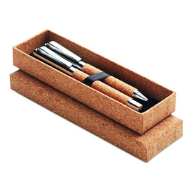 Schreibgeräte-Set Kork - Holz bedrucken, Art.-Nr. MO9678-40