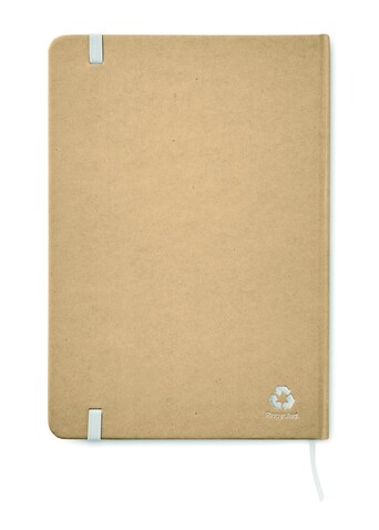 DIN A5 Notizbuch recycelt - Weiß bedrucken, Art.-Nr. MO9684-06