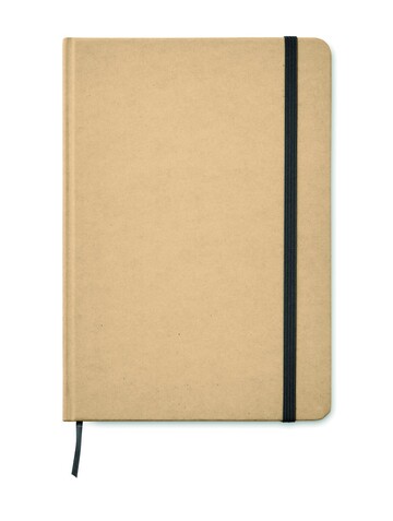 DIN A5 Notizbuch recycelt - Schwarz bedrucken, Art.-Nr. MO9684-03