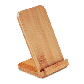 Draadloze bamboe oplaadstation - Holz bedrucken, Art.-Nr. MO9692-40