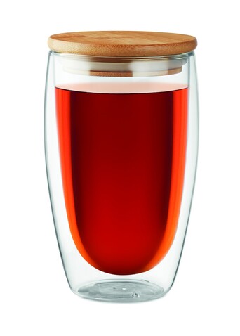 Doppelwandiges Glas 450 ml - Transparent bedrucken, Art.-Nr. MO9721-22