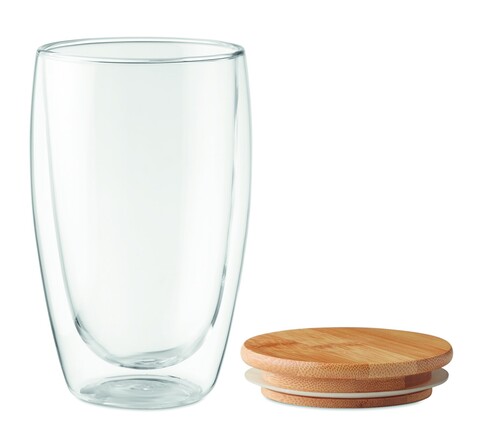 Doppelwandiges Glas 450 ml - Transparent bedrucken, Art.-Nr. MO9721-22