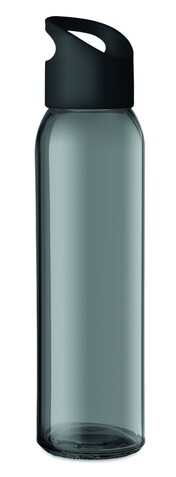 Trinkflasche Glas 470 ml - Schwarz bedrucken, Art.-Nr. MO9746-03