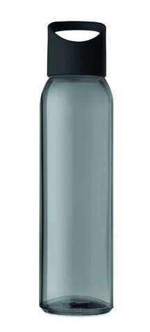 Trinkflasche Glas 470 ml - Schwarz bedrucken, Art.-Nr. MO9746-03