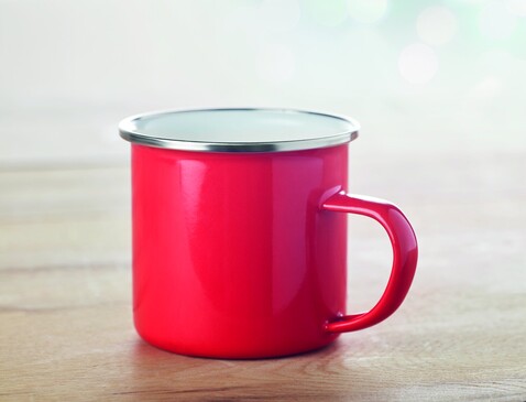Vintage Kaffeebecher - Rot bedrucken, Art.-Nr. MO9756-05 Vintage Kaffeebecher - Rot bedrucken, Art.-Nr. MO9756-05