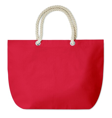 Strandtasche mit Kordelgriff - Rot bedrucken, Art.-Nr. MO9813-05