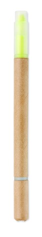 Kugelschreiber mit Textmarker - Gelb bedrucken, Art.-Nr. MO9895-08