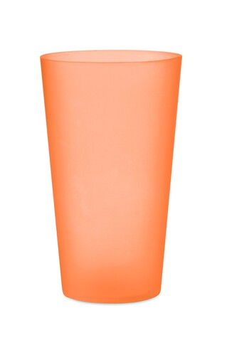 Wiederverwendbarer Becher - Transparent Orange bedrucken, Art.-Nr. MO9907-29