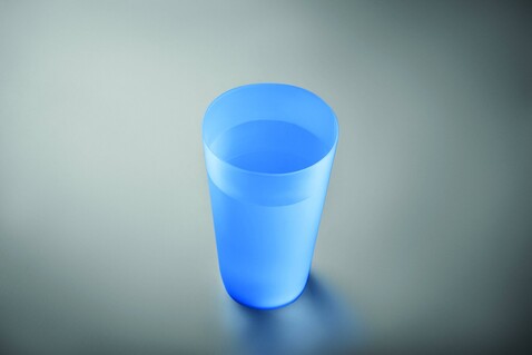 Wiederverwendbarer Becher - Transparent Blau bedrucken, Art.-Nr. MO9907-23 Wiederverwendbarer Becher - Transparent Blau bedrucken, Art.-Nr. MO9907-23