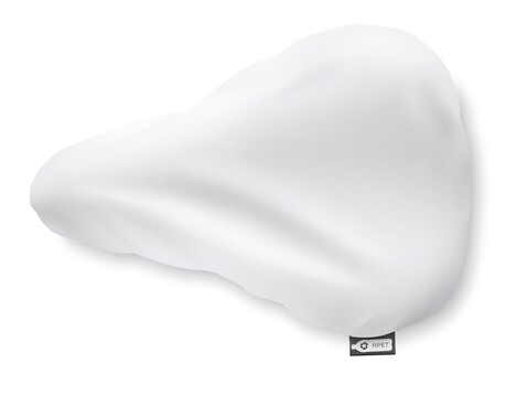 Saddle cover RPET - Weiß bedrucken, Art.-Nr. MO9908-06