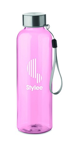 RPET-Flasche 500ml - Transparent Pink bedrucken, Art.-Nr. MO9910-31