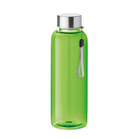 RPET-Flasche 500ml - Transparent Limettengrün bedrucken, Art.-Nr. MO9910-51
