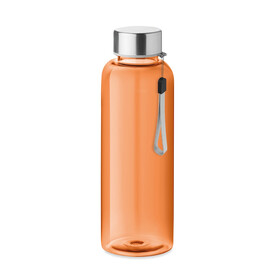 RPET-Flasche 500ml - Transparent Orange bedrucken, Art.-Nr. MO9910-29