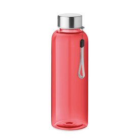 RPET-Flasche 500ml - Transparent Rot bedrucken, Art.-Nr. MO9910-25