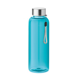 RPET-Flasche 500ml - Transparent Blau bedrucken, Art.-Nr. MO9910-23