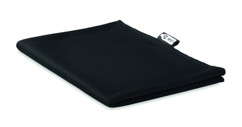 RPET Sporthandtuch mit Beutel - Schwarz bedrucken, Art.-Nr. MO9918-03 RPET Sporthandtuch mit Beutel - Schwarz bedrucken, Art.-Nr. MO9918-03