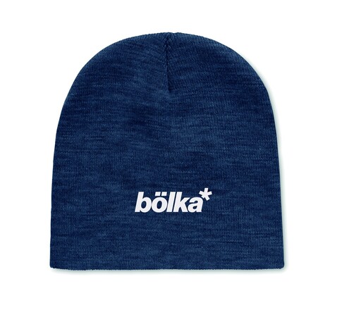 Beanie RPET Polyester - Blau bedrucken, Art.-Nr. MO9964-04 Beanie RPET Polyester - Blau bedrucken, Art.-Nr. MO9964-04