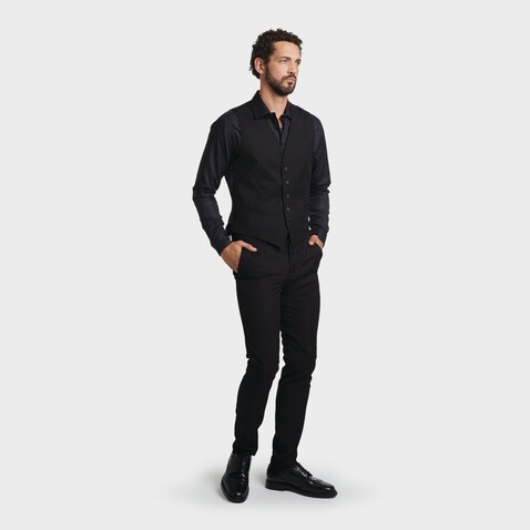 GABIN MEN SUIT TROUSER - Deep Black bedrucken, Art.-Nr. N03162-DB-XXS GABIN MEN SUIT TROUSER - Deep Black bedrucken, Art.-Nr. N03162-DB-XXS