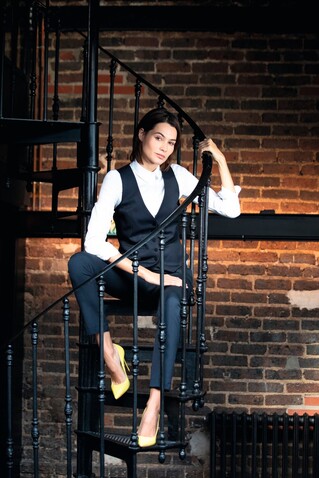 GABIN WOMEN SUIT TROUSERS - Night bedrucken, Art.-Nr. N03163-NH-058 GABIN WOMEN SUIT TROUSERS - Night bedrucken, Art.-Nr. N03163-NH-058