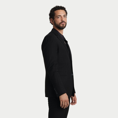 MARIUS MEN SUIT JACKET - Deep Black bedrucken, Art.-Nr. N03164-DB-064
