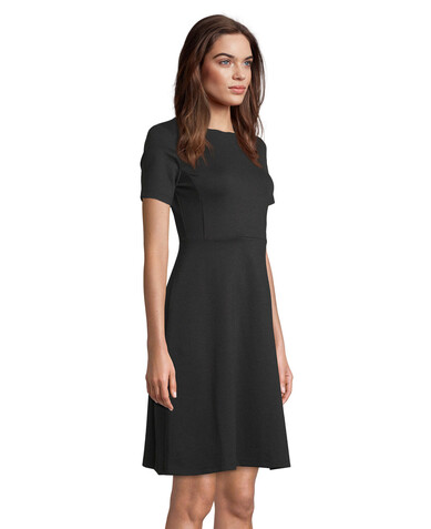 CAMILLE DRESS - Deep Black bedrucken, Art.-Nr. N03171-DB-L