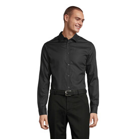 BLAISE MEN SHIRT - Deep Black bedrucken, Art.-Nr. N03182-DB-XXL
