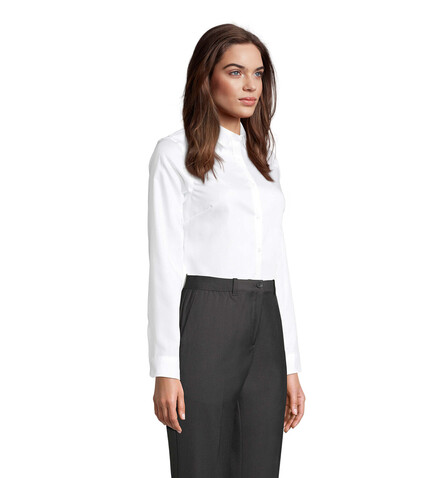 BLAISE WOMEN SHIRT - Optic White bedrucken, Art.-Nr. N03183-OQ-3XL BLAISE WOMEN SHIRT - Optic White bedrucken, Art.-Nr. N03183-OQ-3XL