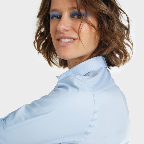 BLAISE WOMEN SHIRT - Soft Blue bedrucken, Art.-Nr. N03183-EU-XXL BLAISE WOMEN SHIRT - Soft Blue bedrucken, Art.-Nr. N03183-EU-XXL
