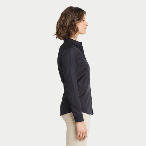 BLAISE WOMEN SHIRT - Deep Black bedrucken, Art.-Nr. N03183-DB-M BLAISE WOMEN SHIRT - Deep Black bedrucken, Art.-Nr. N03183-DB-M