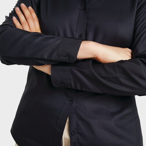 BLAISE WOMEN SHIRT - Deep Black bedrucken, Art.-Nr. N03183-DB-M BLAISE WOMEN SHIRT - Deep Black bedrucken, Art.-Nr. N03183-DB-M