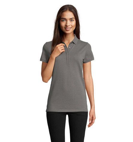OWEN WOMEN POLO 215 - Soft Gray bedrucken, Art.-Nr. N03189-EY-3XL