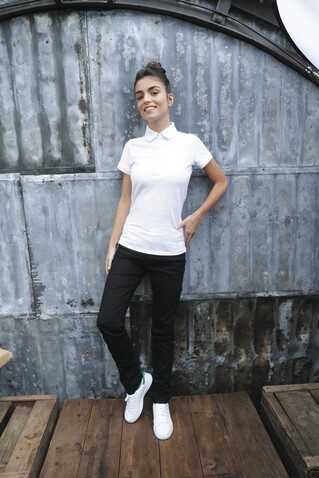 OWEN WOMEN POLO 215 - Optic White bedrucken, Art.-Nr. N03189-OQ-L