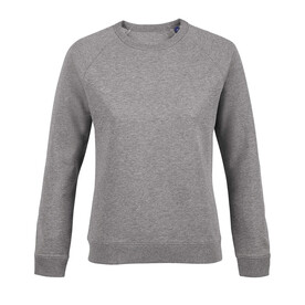 NELSON WOMEN SWEAT 400 - Gray Melanged bedrucken, Art.-Nr. N03195-MM-XXL