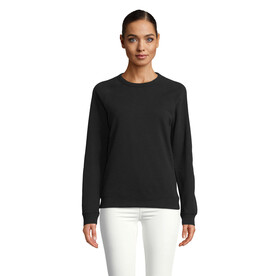 NELSON WOMEN SWEAT 400 - Deep Black bedrucken, Art.-Nr. N03195-DB-XXL