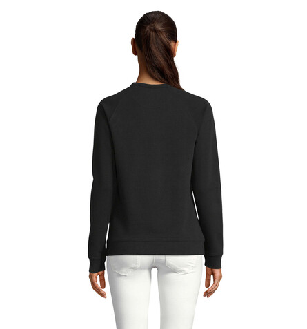 NELSON WOMEN SWEAT 400 - Deep Black bedrucken, Art.-Nr. N03195-DB-S
