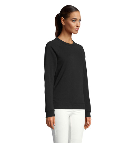 NELSON WOMEN SWEAT 400 - Deep Black bedrucken, Art.-Nr. N03195-DB-S