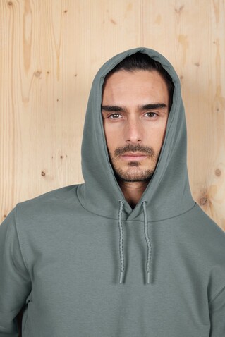 NICHOLAS MEN HOODED SWEAT - Dusty Green bedrucken, Art.-Nr. N03196-IE-L NICHOLAS MEN HOODED SWEAT - Dusty Green bedrucken, Art.-Nr. N03196-IE-L